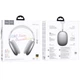 Беспроводные накладные наушники Hoco W65 Plus, ANC, BT5.4, AUX, 400mAh, 45h, Silver - изображение 4
