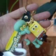 Брелок Губка боб і Сквідвард SpongeBob Спанч Боб фігурка іграшка для ключів, рюкзака, сумки 5,5 см - зображення 5