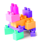 Klocki konstrukcyjne Wader Kids Blocks 50 elementów różowy (5900694412972) - obraz 4