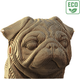 Puzzle 3D - konstruktor Cartonic 3D Puzzle Mops Kartonowy (4820191133907) - obraz 3