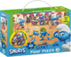 Puzzle DoDo Duże podłogowe The Smurfs Muzyka gra 40 elementów (4823115911186) - obraz 1