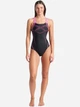 Купальник суцільний жіночий Arena Graphic Swimsuit Swim Pro Back 009024-590 40 Чорний/Рожевий (3468337554059) - зображення 5