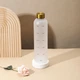 Пляшка для води Refill 1000 мл біла з золотистою кришкою - зображення 1