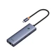 USB Hub Baseus Flite 6-Port Type-C to HDMI4K 60Hz*1+USB 3.0*3+PD*1+RJ45*1 Cерый (B00052807813-00) - изображение 3