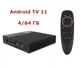 Смарт приставка Tanix X4 4/64 ГБ, Amlogic S905X4, Android TV 11+ пульт з мікрофоном та гіроскопом - зображення 1