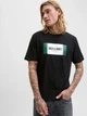 Футболка хлопковая длинная мужская Jack & Jones 12278508 S Black (5715726973280) - изображение 4
