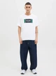 Футболка хлопковая длинная мужская Jack & Jones 12278508 M White (5715726973266) - изображение 4