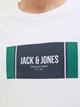Футболка хлопковая длинная мужская Jack & Jones 12278508 M White (5715726973266) - изображение 6
