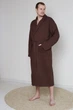 Мужской вафельный халат IDEAL TEXTILE кимоно Коричневый 100% хлопок Узбекистан плотность 320 г/м2 3XL - изображение 1