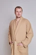 Чоловічий вафельний халат IDEAL TEXTILE кімоно Бежевий 100% бавовна Узбекистан, щільність 320 г/м2 3XL - зображення 2
