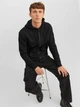 Толстовка на молнии мужская Jack & Jones 12249342 S Черная (5715434105713) - изображение 4