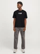 Футболка хлопковая длинная мужская Jack & Jones 12268415 M Black (5715671965712) - изображение 3