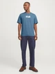 Футболка хлопковая длинная мужская Jack & Jones 12268415 M Oceanview (5715671965644) - изображение 3