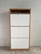 Тумба для обуви HOME CREATION, на 3 отдела, дуб артизан/белый (60×128,5×25 см) - изображение 3