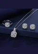 Набір біжутерії ланцюжок з кулоном, сережки, кільце Fashion Jewelry Сріблястий 15237 - зображення 1
