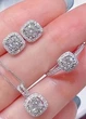 Набір біжутерії ланцюжок з кулоном, сережки, кільце Fashion Jewelry Сріблястий 15237 - зображення 6