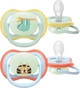 Пустышки Philips AVENT Ultra Air Ночная 0-6 месяцев 2 шт (SCF376/24) - изображение 1