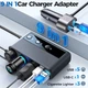 Розгалужувач прикурювача автомобіля 3 гніздаUSB-C PD36W + USB-A QC3.0 18W + 3USB-A з кабелем 1м з вимикачем на кожну розетку з вольтметром Joyroom 210W 9in1 - зображення 11