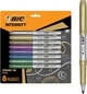 Набір перманентних маркерів BIC Intensity Metallic, Fine Point 8 шт | Металізовані кольори (GMPMP81) - зображення 1