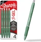Набор гелевых ручек 4 шт автоматических Sharpie S-Gel, Medium Black Gel Ink Черный 0.7 мм (2195731) - изображение 1