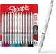 Набор цветных гелевых ручек 12 шт автоматических Sharpie S-Gel, Pearl White Medium 0.7 мм (2221454) - изображение 1