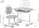 Комплект Evo-kids BD-20 Парта + стілець + лампа Сірий (BD-20 G) - зображення 4