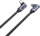 Kabel Unitek USB-C PD 100W Dual 90 Degree 1 m Black (C14147ABK01-1M) - obraz 3