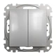 Кнопочный двухклавишный выключатель Schneider Electric 10A, алюминий Sedna Design & Elements SDD113118 - изображение 3