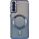 TPU чехол Delight case with MagSafe с защитными линзами на камеру для Samsung Galaxy S21 Синий / Deep navy Без бренда - изображение 3