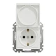 Розетка Schneider Electric Sedna Design с крышкой с заземлением з защитными шторками IP44 белая SDD211024 - изображение 3