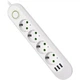 Мережевий фільтр живлення Voltronic F04U, 4роз EU, 3*USB White (F04U-White) - зображення 1