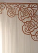 Ажурный ламбрекен Firanka Ажур Розы 3м коричневый (140_4л) - изображение 2