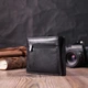 Шкіряне чоловіче портмоне із затискачем ST Leather 22481 Чорний - зображення 9
