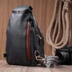 Удобная женская сумка через плечо с отверстием для наушников из экокожи Vintage 22787 Черный - изображение 11
