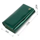 Лакированный женский кошелек с блоком для визиток из натуральной кожи ST Leather 19424 Зеленый - изображение 3