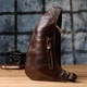 Сумка для мужчин с большим количеством карманов из натуральной кожи Vintage 22956 Коричневый - изображение 10