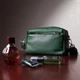 Кожаная женская сумка из стильным бегунком Vintage 22651 Зеленая - изображение 12