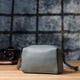 Элегантная женская сумка из натуральной кожи с современным декором VINTAGE Bag 22925 Голубой - изображение 10