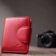 Вертикальный кошелек для ярких женщин из натуральной кожи ST Leather 22702 Красный - изображение 9