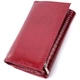 Кошелек женский в три сложения из лакированной фактурной натуральной кожи ST Leather 22708 Красный - изображение 2