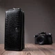 Стильный фактурный клатч на два отделения из лакированной натуральной кожи ST Leather 22693 Черный - изображение 10