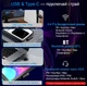 Игровые беспроводные наушники Kotion Each GS400 Ultra с микрофоном, Bluetooth + 2.4G + AUX, RGB-подсветка, 7.1 звук, для ПК, PS4, PS5, Nintendo Switch, телефона White - изображение 5