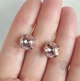 Cерьги Hand Made позолоченные с кристаллами Swarovski розово-сиреневого оттенка - изображение 4