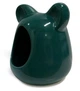 Купалка керамічна для хом'яків Mazceramics ручної роботи з вушками темно-зелена Г:7 см х Ш:9 см х В:11 см - зображення 3