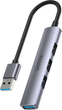 USB Hub Unitek 4-in-1 USB-A Space Grey (4894160050090) - obraz 1