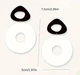 Женские сережки Крупные акцентные чорно-белые - изображение 3