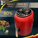 Аерогриль для кухні Rainberg RB-2318 3800 Вт безолійна фритюрниця 8.5 л Червоний - зображення 1