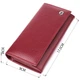 Практичный вертикальный кошелек из натуральной кожи ST Leather 23085 Бордовый - изображение 3