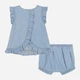Детский комплект (блузка + шорты) для девочки Calvin Klein 488321470 68 см Голубой (1159842275) - изображение 2
