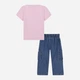 Детский летний комплект (футболка + штаны) для девочки Calvin Klein 655628196 110 см Разноцветный (1159842129) - изображение 5